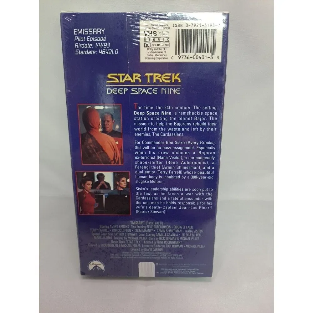 Star Trek: Deep Space Nine/ Pilot- Emissary -Sealed VHS/ CD‎ Rom Game Harbinger
